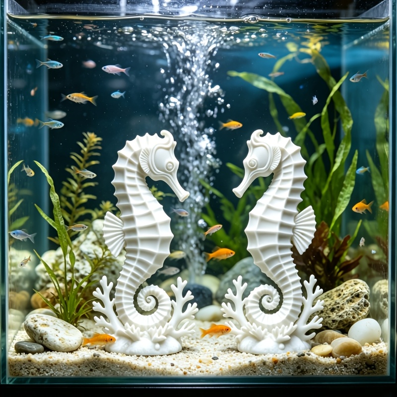 Aquarium Planting Ideas - Set di 2 Statuette di Cavallucci