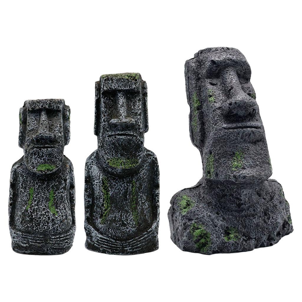 Aquarium Planting Ideas - Statue Moai per acquario Isola di