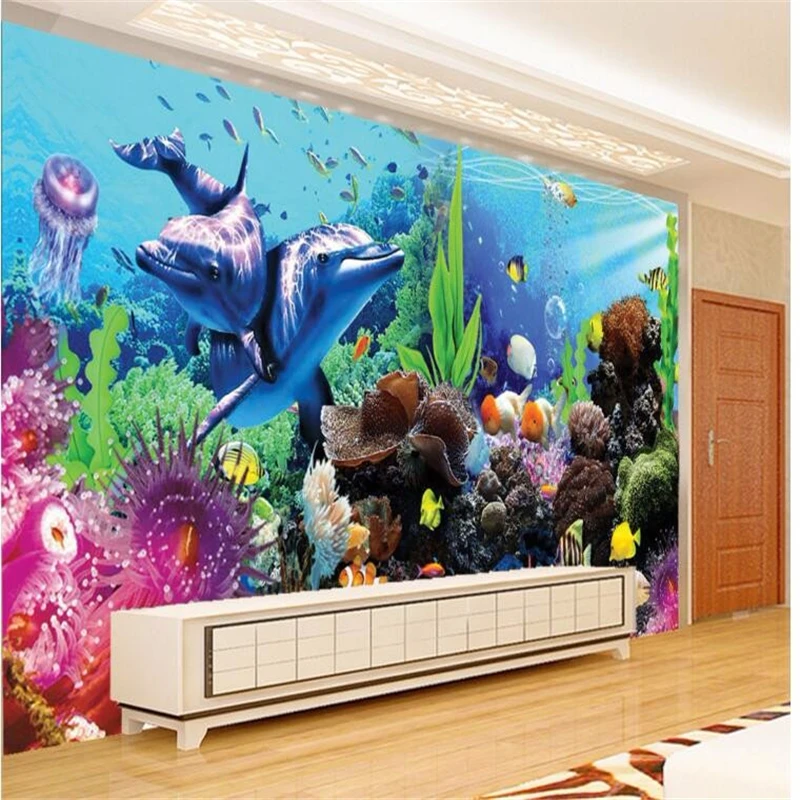 Planted Aquarium Wallpaper - beibehang Carta da parati 3D personalizzata