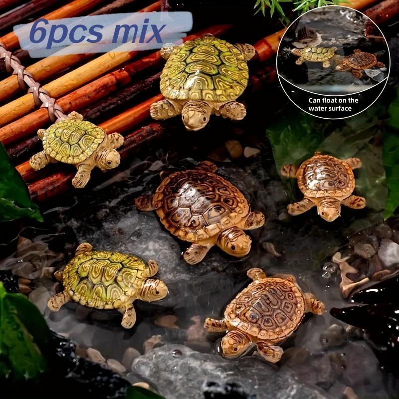 Aquarium Planting Ideas - 6 Mini Statue di Tartarughe per
