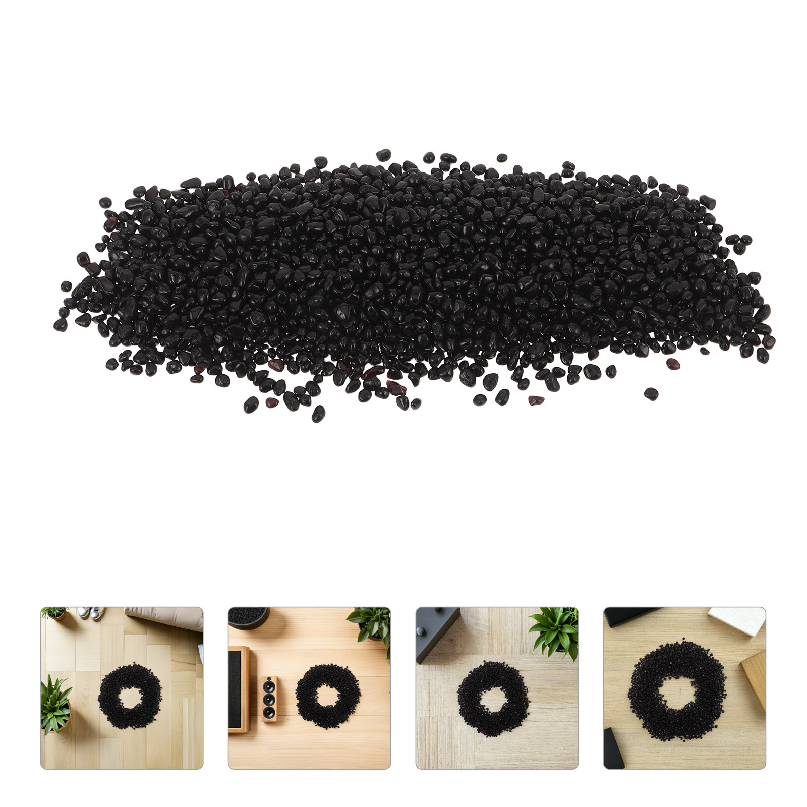Aquarium Plant Gravel - Ghiaia Nera per Acquario, Piccola Ghiaia