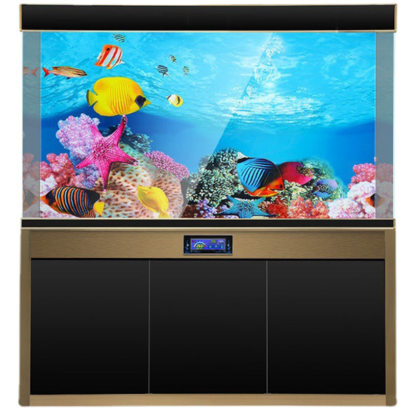 Planted Aquarium Wallpaper - Sfondo 3D per acquario Adesivo bifacciale