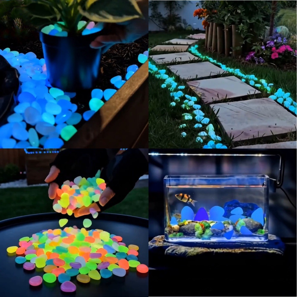 Aquarium Planted Aquarium - Ciottoli luminosi colorati che si illuminano