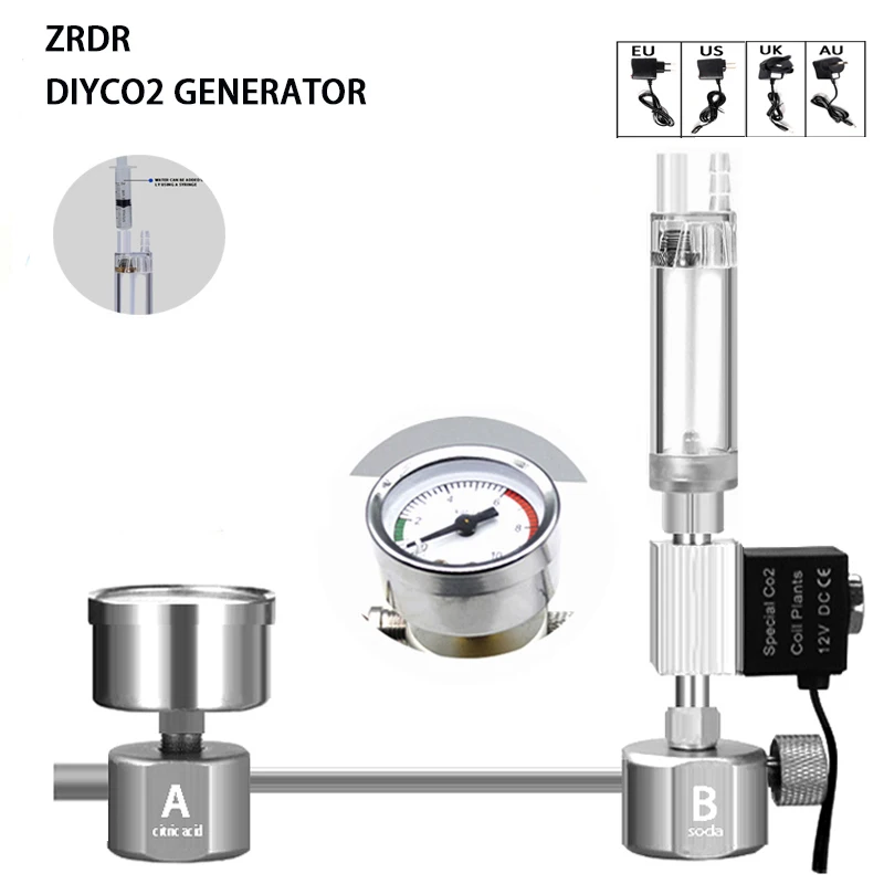 Planted Aquarium Kit - Kit Generatore di CO2 Fai-da-Te per