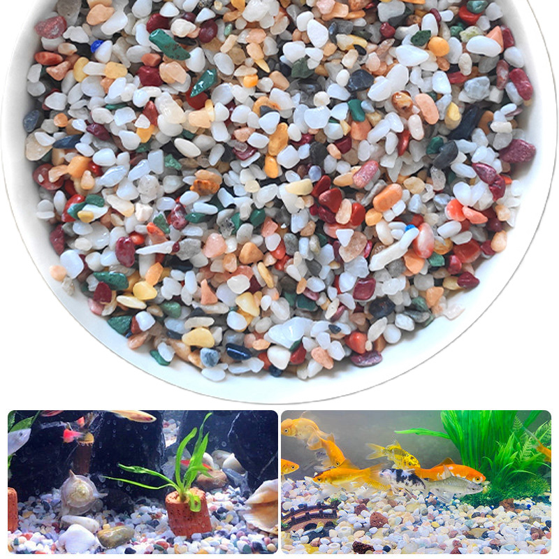 Aquarium Plant Gravel - Pietra di ghiaia naturale 200~1000g per